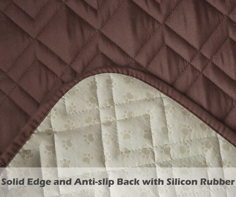 Ameritex Couch Sofa Slipcover 100% Waterproof Nonslip Quilted Furniture Protector Slipcover for Dogs, Children, Pets Sofa Slipcover Machine Washable (Chocolate, 68") - Image 5